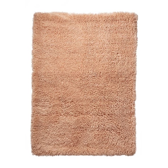 Curly Mongolian Faux-Fur Throw in Pink Clay - Picture 2 of 3